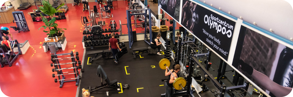 Trainen in de fitnessruimte van Olympos Utrecht